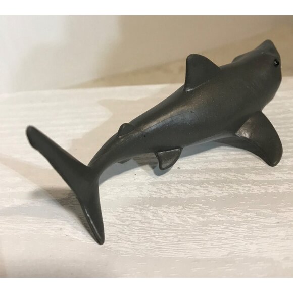 Plastic Toy Shark Figurine Lifelike Grey Teeth 4.5" - Picture 6 of 6
